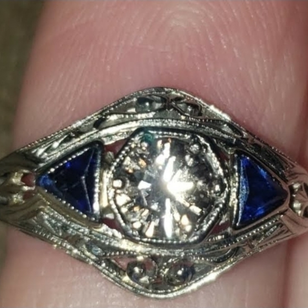 Genuine Victorian Era Platinum And Diamond Ring